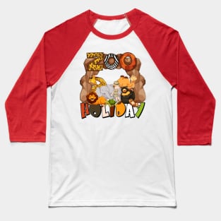 Happy Holiday at the Zoo Baseball T-Shirt